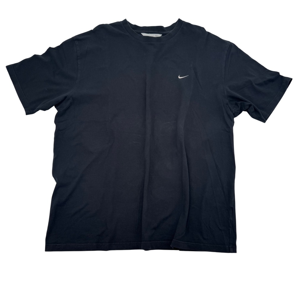 Nike Mens Black Short Sleeve Embroidered Swoosh Logo T-Shirt Size 3XL
